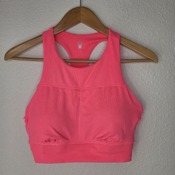 Spyder sports bra with pads, hot pink, size M - Picture 5 of 7